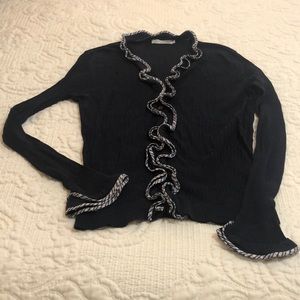 Rare✨ Vintage Anne Fontaine Paris: Ruffle Blouse